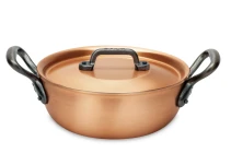 Classical Range 18cm Copper Stew Pan with Cast Iron Handles — 3