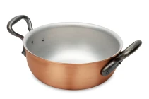 Classical Range 18cm Copper Stew Pan with Cast Iron Handles — 1