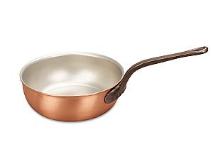 Classical Range 24cm Copper Saucier Pan with Cast Iron Handle