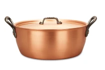 Classical Range 28cm Solid Copper Jam Pot with Cast Iron Handles — 3