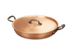Classical Range 28cm Round Copper au Gratin Pan with Cast Iron Loop Handles — 2
