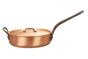 Classical Range 28cm Copper Sauté Pan with Cast Iron Handle and Helper Handle — 3