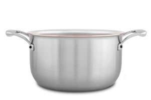 Copper Coeur 20cm Pot au Feu with Stainless Steel Handles - Induction Compatible — 3