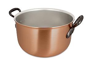 Fusion Range Copper 24cm Pot au Feu with Cast Iron Handles - Induction Compatible
