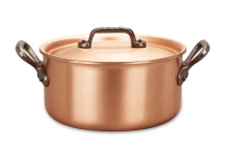 Fusion Range 18cm Copper Casserole with Cast Iron Handles - Induction Compatible — 3