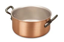 Fusion Range 18cm Copper Casserole with Cast Iron Handles - Induction Compatible — 1
