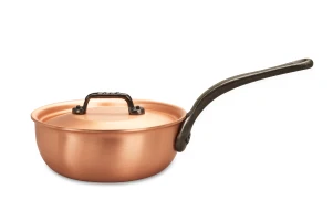 Fusion Range 18cm Copper Saucier Pan with Cast Iron Handle - Induction Compatible — 3