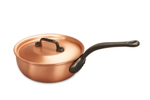 Fusion Range 18cm Copper Saucier Pan with Cast Iron Handle - Induction Compatible — 2