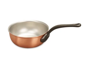 Fusion Range 18cm Copper Saucier Pan with Cast Iron Handle - Induction Compatible — 1