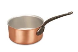 Fusion Range 18cm Copper Saucepan with Cast Iron Handle - Induction Compatible — 1