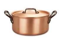 Fusion Range 20cm Copper Casserole with Cast Iron Handles - Induction Compatible — 3
