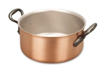 Fusion Range 20cm Copper Casserole with Cast Iron Handles - Induction Compatible — 1
