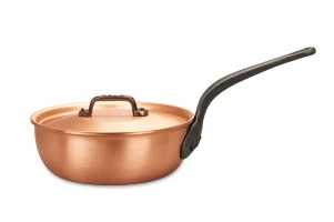 Fusion Range 20cm Copper Saucier Pan with Cast Iron Handle - Induction Compatible — 3