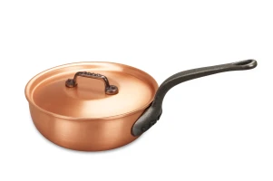 Fusion Range 20cm Copper Saucier Pan with Cast Iron Handle - Induction Compatible — 2
