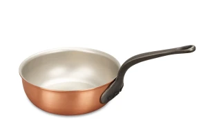 Fusion Range 20cm Copper Saucier Pan with Cast Iron Handle - Induction Compatible — 1
