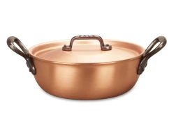 Fusion Range 20cm Copper Stew Pan with Cast Iron Handles - Induction Compatible — 3