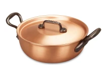 Fusion Range 20cm Copper Stew Pan with Cast Iron Handles - Induction Compatible — 2