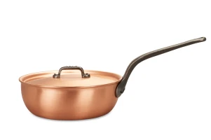 Fusion Range 24cm Copper Saucier Pan with Cast Iron Handle - Induction Compatible — 3
