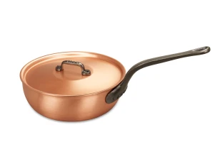 Fusion Range 24cm Copper Saucier Pan with Cast Iron Handle - Induction Compatible — 2