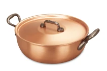 Fusion Range 24cm Copper Stew Pan with Cast Iron Handles - Induction Compatible — 2