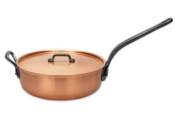 Fusion Range 28cm Copper Saucier Pan with Cast Iron Handle and Helper Handle - Induction Compatible — 3