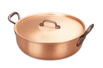 Fusion Range 28cm Copper Stew Pan with Cast Iron Handles - Induction Compatible — 2