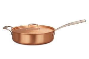 Signature Range 28cm Copper Sauté Pan with Stainless Steel Handle and Helper Handle — 3
