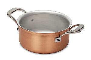 Casserole en cuivre Signature Range 14 cm avec poignées en acier inoxydable