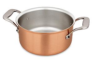 Signature Range 20cm Copper Casserole with Stainless Steel Handles