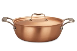 Signature Range 24cm Copper Stew Pan with Stainless Steel Handles — 3