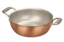 Signature Range 24cm Copper Stew Pan with Stainless Steel Handles — 1