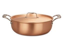 Signature Range 28cm Copper Stew Pan with Stainless Steel Handles — 3