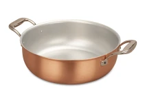 Signature Range 28cm Copper Stew Pan with Stainless Steel Handles — 1
