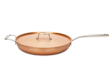 Signature Range 32cm Copper Frying Pan with Stainless Steel Handle and Helper Handle — 3