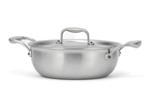 Flandria Range 20cm 5-Ply Stew Pan with Stainless Steel Handles - Induction Compatible — 3