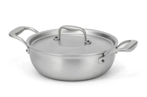 Flandria Range 20cm 5-Ply Stew Pan with Stainless Steel Handles - Induction Compatible — 2