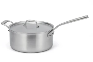 Flandria Range 24cm 5-Ply Saucepan with Stainless Steel Handle and Helper Handle - Induction Compatible — 2
