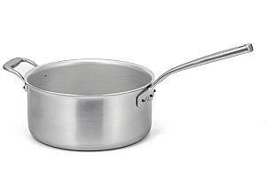 Flandria Range 24cm 5-Ply Saucepan with Stainless Steel Handle and Helper Handle - Induction Compatible