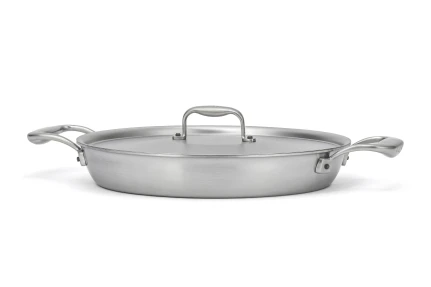 Flandria Range 28cm 5-Ply Round au Gratin Pan with Stainless Steel Loop Handles - Induction Compatible — 3