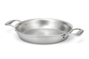 Flandria Range 28cm 5-Ply Round au Gratin Pan with Stainless Steel Loop Handles - Induction Compatible — 1