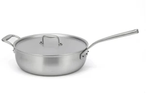 Flandria Range 28cm 5-Ply Saucier Pan with Stainless Steel Handle and Helper Handle - Induction Compatible — 2