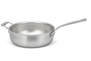 Flandria Range 28cm 5-Ply Saucier Pan with Stainless Steel Handle and Helper Handle - Induction Compatible — 1