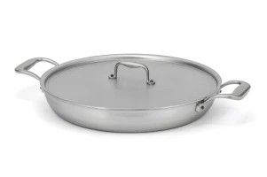 Flandria Range 32cm 5-Ply Round au Gratin Pan with Stainless Steel Loop Handles - Induction Compatible — 2