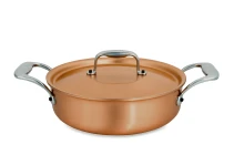 Signature Range 20cm Copper Rondeau with Stainless Steel Handles — 3